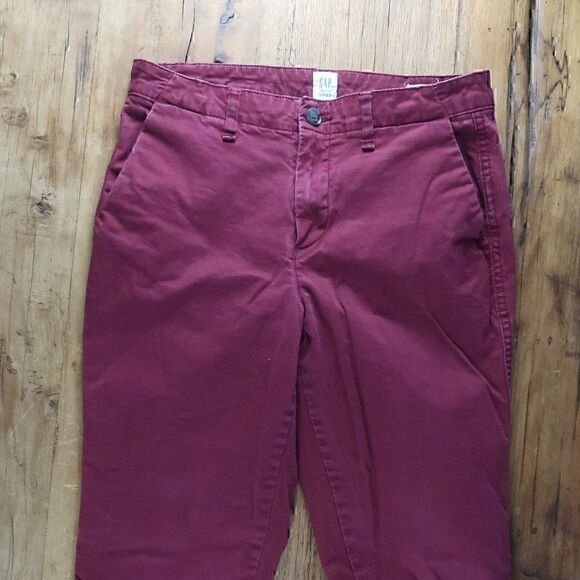 GAP FOR GOOD BURGUNDY GIRLFRIEND KHAKI SIZE 2 - Picture 5 of 8